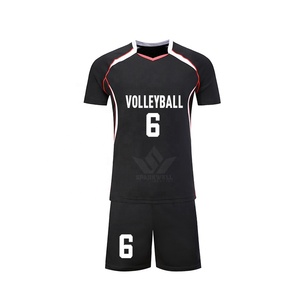 <span class=keywords><strong>Set</strong></span> Maglia da <span class=keywords><strong>Pallavolo</strong></span> Nera con <span class=keywords><strong>Numero</strong></span> 6 Bianco, Stampa Sublimata, Collo a V, Manica Corta, Traspirante, Unisex per Adulti - Product Image 3