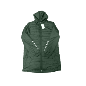 Hooded Puffer <b>Jacket</b> <b>Men</b> Winter Casual <b>Long</b> Sleeve Zipper Front Windproof Solid Color Polyester Wadding Thick Coat - Product Image 5