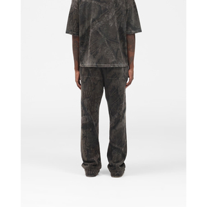 Pantalon de jogging en molleton de coton pour homme, coupe droite, imprimé tie-dye, effet marbré, vente en gros - Product Image 2