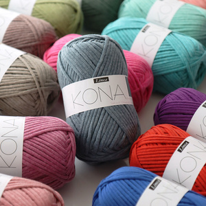 ไหมถักโครเชต์คุณภาพพรีเมียม KONA อะคริลิก คอตตอน ไนลอน สำหรับถักโครเชต์และถักมือ น้ำหนัก 65 กรัม ไหมถักนิ้วมือ - Product Image 6