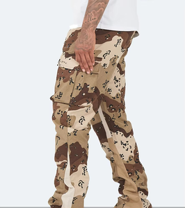 Pantalon cargo en jean évasé vintage pour homme, coupe ample, personnalisé, de haute qualité, vente en gros - Product Image 1