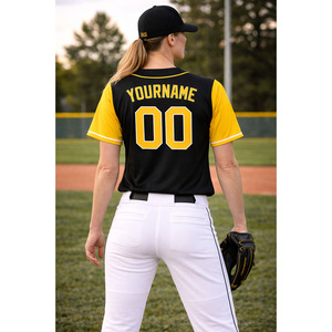 Uniformes de Béisbol Personalizados, Ropa Deportiva Transpirable de Malla de Secado Rápido, Estampado por Transferencia de Calor, Franjas, Logotipo Cosido Personalizado para Hombre - Product Image 6