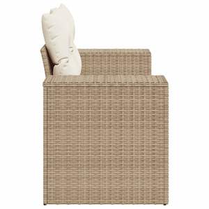 Sofá Modular Grande de Ratán Sintético Beige para Jardín, Conjunto Modular Cómodo - Product Image 5