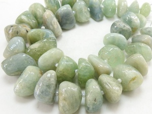 Pépite d'aigue-marine polie lisse brin de 7 pouces 10-20MM environ pierre bleue naturelle pour la fabrication de bijoux - Product Image 2