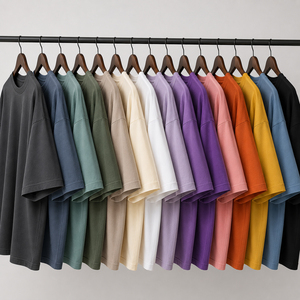 T-shirt en coton 100% de haute qualité, 250 g/m², t-shirt décontracté surdimensionné pour homme, t-shirt en coton 100% uni, t-shirt personnalisé - Product Image 3