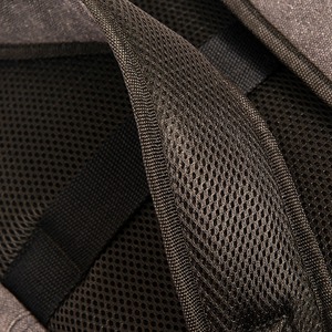 Gray Laptop <b>Backpack</b> GRS Cotton GRS PU Leather Fashion Casual <b>Computer</b> <b>Backpack</b> with Genuine Leather LOGO - Product Image 6