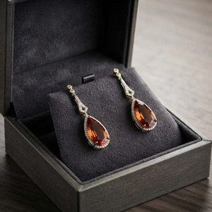 Pendientes de Plata 925 Aniva Classic para Mujer con Diseño de Flor y Engaste de Diamantes para Boda - Product Image 5