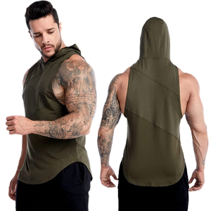 Débardeur de sport tricoté grande taille respirant pour homme, idéal pour la gym et la course à pied, personnalisable pour adultes - Product Image 1