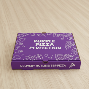 กล่องพิซซ่าพิมพ์ลายตามสั่ง กล่องบรรจุภัณฑ์แบบกำหนดเองสำหรับร้านพิซซ่า ร้านอาหาร และบรรจุภัณฑ์สำหรับส่งอาหาร - Product Image 1