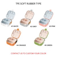 Boîte de rangement portable avec logo personnalisé, cadeau promotionnel avec coque en PP, doublure en silicone et poignée en cuir