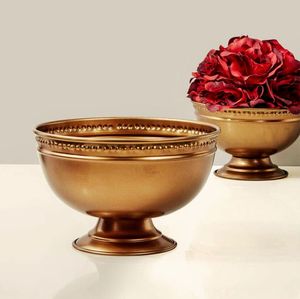 Ensemble de pots à fleurs modernes en métal plaqué or avec motif géométrique pour la décoration intérieure - Product Image 4