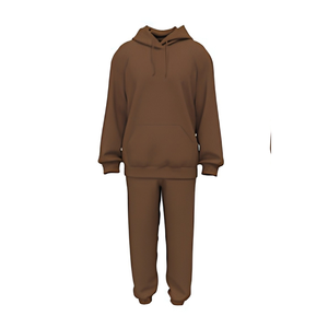 Sweatpants Hoodie Set French <b>Terry</b> Breathable 100% Cotton Tracksuit Two-Piece Matching Casual Streetwear <b>Bulk</b> Wholesale OEM - Product Image 5