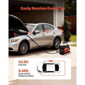 Compressore d'Aria Portatile 12V per Auto, 7.14 CFM 150PSI, Gonfiatore Pneumatici con Display LCD Digitale, Certificato RoHS - Product Image 4