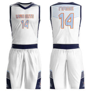 Ensemble d'uniformes de basketball unisexes sur mesure OEM, tissu respirant à séchage rapide, imprimé, antibactérien, logo personnalisé, grandes tailles - Product Image 6