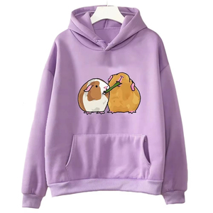 Sudadera con capucha para mujer, nueva, de alta calidad, con estampado de cobaya, ropa de animales linda y kawaii, sudadera polar unisex para otoño, estilo casual ligero - Product Image 4