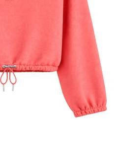 Sudadera Corta Rosa Coral Personalizada para Mujer con Cierre de Cremallera, Estilo Casual, con Cordón Ajustable en el Bajo, de Felpa Suave, Algodón y Poliéster, para Invierno - Product Image 6