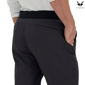 Pantalones Deportivos Negros de Punto para Hombre con Franja Lateral, Cintura Elástica con Cordón, Pantalones Casuales para Correr, Pantalones Deportivos - Product Image 4