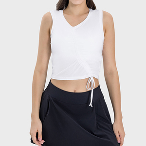 Top Corto para Mujer, Sin Mangas, Elástico, Suave, Informal, Ajustado, Ligero, para Uso Diario, Elegante - Product Image 1