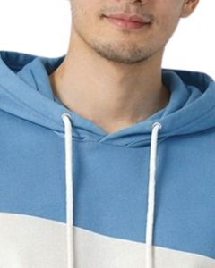 เสื้อยืดมีฮู้ดแขนสั้นผู้ชาย สีฟ้า ขาว เขียว บล็อกสี ลำลอง สวมหัว มีฮู้ด เนื้อผ้านุ่ม ผสมผ้าฝ้าย ใส่สบายในฤดูร้อน แฟชั่น - Product Image 5