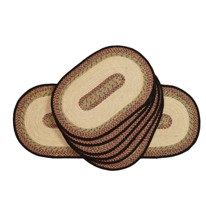 Handmade Braided Jute Dining Mat <b>Set</b> Multi-Color Oval <b>Table</b> <b>Runner</b> Oval <b>Placemats</b> Eco-Friendly Home Decor Wholesale - Product Image 4