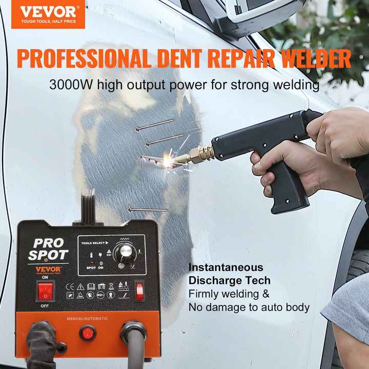 3KW Auto Body Spot Welder Dent Repair Kit 6 Modes 16 Types Accessories for Car Truck Motorcycle Dent Puller Machine