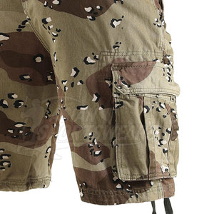 Shorts cargo mi-longs décontractés pour hommes avec logo personnalisé, en matière premium, écologiques, respirants, à braguette boutonnée, tricotés, design fonctionnel - Product Image 4