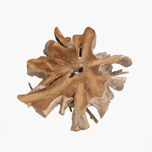 Mesa de Centro de Lujo con Base de Raíz de Teca, Hecha a Mano, Artística y Moderna, con Tapa de Vidrio, Modelo Sania, Mueble Decorativo para Vestíbulo de Hotel - Product Image 5