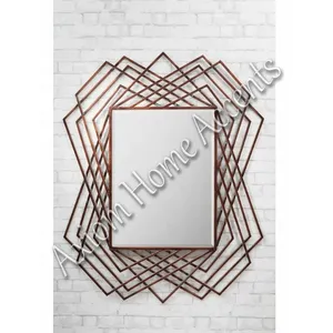 Espejo de Pared Vintage con Marco Metálico Ornamentado para Decoración de Pasillo o Dormitorio por Axiom Home Accents Inspired, Decoración Ideal - Product Image 3