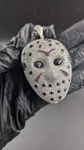 จี้หน้ากากเจสันประดับเพชรโมอิสซาไนต์แบบ Iced Out สไตล์ฮิปฮอป พร้อมจี้เงินแท้ 925 ทรงกลม สำหรับงานปาร์ตี้ - Product Image 5