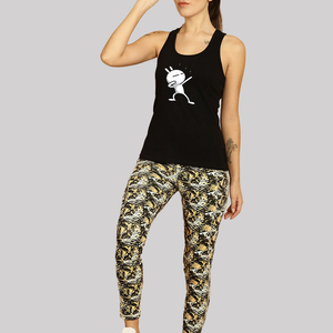 Camisetas sin mangas para mujer, personalizadas con gráficos, de algodón, para exteriores, de verano, informales, con cuello redondo, espalda cruzada, para gimnasio, correr, con tejido acanalado para entrenamiento. - Product Image 3