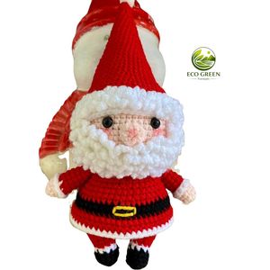 <b>Christmas</b> Tree Crochet Plush Doll Keychain Handmade Santa Claus Snowman Elk Stuffed Holiday <b>Gift</b> Souvenir Toy - Product Image 2