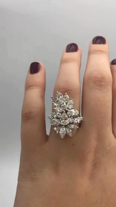 Bague en diamant de laboratoire 6,00 carats, taille poire, plaqué or moderne, style hip-hop, bijou de mariage éternité, cadeau pour femme - Product Image 3