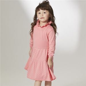 ODM OEM Bud escote mangas largas vestidos de algodón orgánico para niñas - Product Image 1