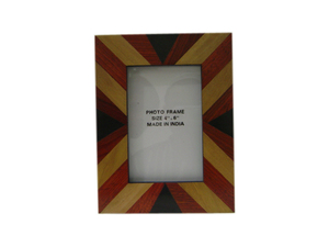 Handmade UV Printed Vertical Wooden Photo <b>Frame</b> with Metal Hardware for Tabletop and Wall Decor - Product Image 2