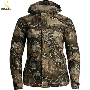 Outdoors Women's Lightweight Breathable Waterproof Hooded <b>Camo</b> Hunting <b>Jacket</b> - Product Image 1
