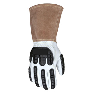 Guantes de Soldadura TIG de Cuero de Cabra y Piel de Vacuno de Primera Calidad al por Mayor, Protección de Manos para Seguridad Industrial - Product Image 4