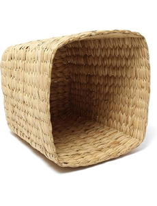 Custom Size Handcrafted Water Hyacinth Braided <b>Square</b> <b>Storage</b> <b>Basket</b> for Home Kitchen Living Room Decor Clothing Organization - Product Image 3