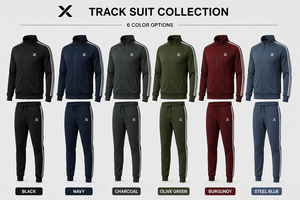 Survêtements pour hommes X Sports City, coupe ajustée personnalisée, mélange de tissus, qualité supérieure, OEM/ODM, look élégant, coupe décontractée, ensembles X Performance - Product Image 5