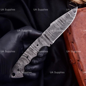 Cuchillo de Supervivencia, Caza y Camping UA Supplies de Alta Calidad, Hoja Fija de Acero de Damasco Afilada como una Navaja, con Orificio para el Dedo, Punta Caída, 8 Pulgadas, 0.5mm - Product Image 2