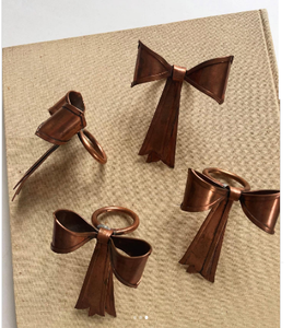 Anillos de servilleta con forma de palmera dorada de estilo moderno para decoración, anillos de servilleta con acabado dorado, anillos hechos a medida. - Product Image 2