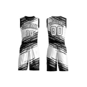 Vente en gros de haute qualité respirant 100% polyester uniforme de basket-ball sublimé imprimé rue maillots de basket-ball personnalisables - Product Image 1
