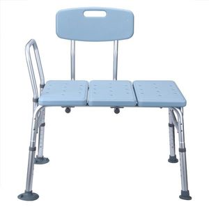 Sedia da Bagno Blu con Schienale e Maniglia, Attrezzatura di Sicurezza per Bagno, Panca di Trasferimento per Vasca Doccia in Lega di Alluminio - Product Image 5