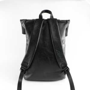 Retro Style Leather <b>Roll</b> Top <b>Backpack</b> Handcrafted Cowhide Laptop Rucksack For Boutique Wholesalers LTBP-0263 - Product Image 3