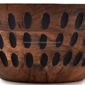 Meilleur prix Bol à salade en bois de qualité supérieure de style design campagnard personnalisé d'Inde - Product Image 2