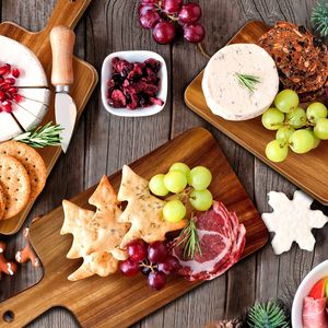 Set di 10 Taglieri in Legno di Acacia con Manici 40x20 cm per Pizza, Pane, Formaggio, Salumi, Frutta e Verdura - Product Image 6