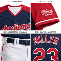 Jersey Baseball Sublimasi Custom 100% Poliester Mesh Kancing Depan Raglan Pendek Anti Lembab Anti Bakteri Cetak Nama Tim