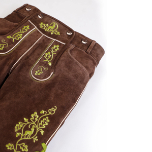 Pantalones Cortos de Cuero Lederhosen para Hombre, Traje Bávaro, Ajuste Cómodo, Pantalones Cortos de Cuero Lederhosen con Bordado Tradicional - Product Image 5
