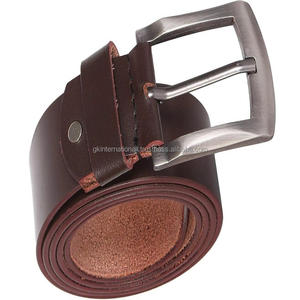 Cinturón informal de cuero de moda para hombre marrón hecho a medida con hebilla de aleación, hebilla de zinc, cinturones de cuero originales para hombre a bajo precio - Product Image 6