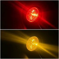 Kit de feux de position latéraux LED ronds de 2 pouces rouge ambre pour remorque avec passe-câble