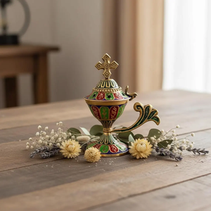Imported Brass Incense Burner-Eco-Friendly Traditional Design with Antique Finish for Meditation Prayer & Home Fragrance - Product Image 6